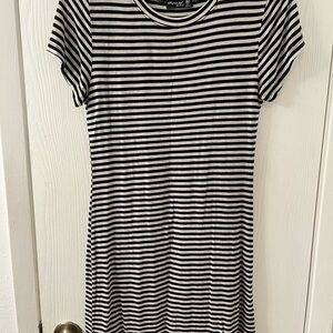 Black and White Striped Dress